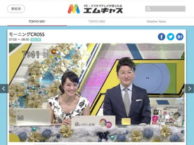 TOKYO MXの番組を同時配信するアプリ「エムキャス」にウェブ版--PCでも視聴可能に