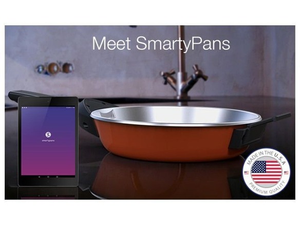 温度計やキッチンスケールになるスマートなフライパン「SmartyPans」--栄養管理も