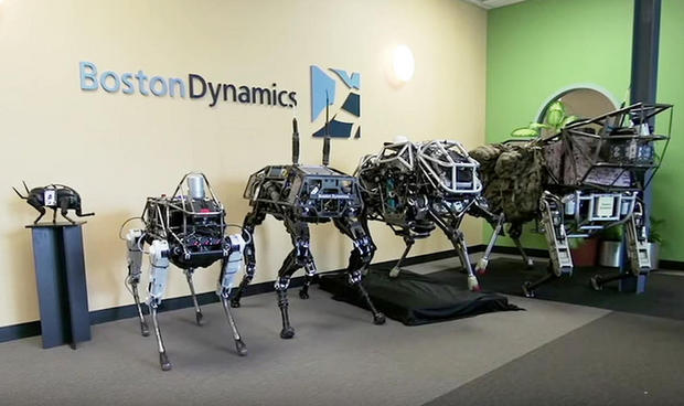ロボット動物園

　Boston Dynamicsの動物型ロボットのことも忘れてはならない。「世界最速の脚付きロボット」である「Cheetah」、虫のように建物の壁を上る「RiSE」、高度な技術で起伏の多い地形を進む「BigDog」などがある。
