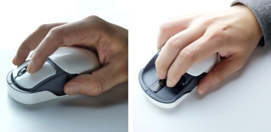 2種類の形状が選べるマウス（出典：Kickstarter）