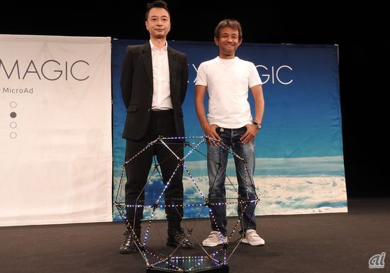 マイクロアド代表取締役の渡辺健太郎氏（左）とクリエイティブディレクターの高城剛氏（右）