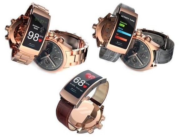 OLED画面付きバックルで腕時計をスマートウォッチに変える「LINK」