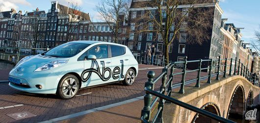 アムステルダムの街を走る「Abel」のタクシー（Abelのウェブサイトより引用）