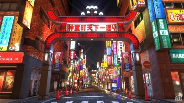 　もうひとつの舞台で、シリーズおなじみの東京・神室町。きらびやかなネオン街となっている。