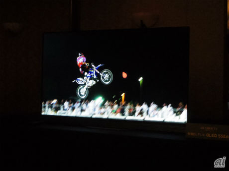 「ひかりTV 4K」によるドルビービジョンのデモ映像。テレビはLGエレクトロニクス・ジャパンの「OLED 55E6P」