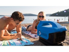 バッテリ駆動のポータブル小型エアコン「Zero Breeze」--テントや海辺で涼をとる