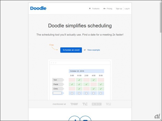 「Doodle」トップページ