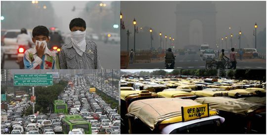デリーの大気汚染と渋滞問題（出典：Youth Ki Awaaz）