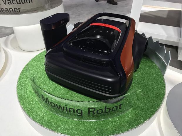 LGの芝刈りロボット

　おそらく、このロボットはセンサを使って庭の状態を把握し、芝生をきれいな状態に保つのだろう。