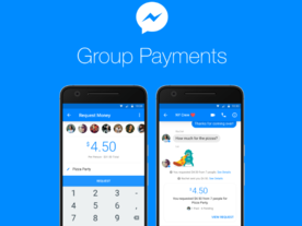 Facebookの「Messenger」、割り勘などに使えるグループ送金機能が追加