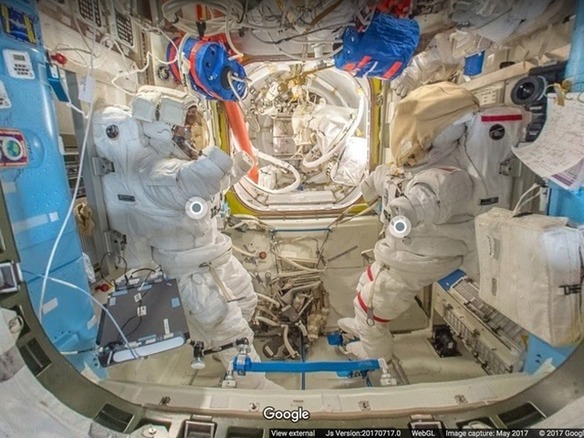 国際宇宙ステーション、ストリートビューで搭乗可能に--グーグルの360度画像