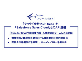 freeeとSalesforce Sales CloudがAPI連携--「freee for SFA」を提供