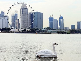 シンガポールの水質検査は白鳥型ロボット「NUSwan」で--シンガポール国立大学が開発