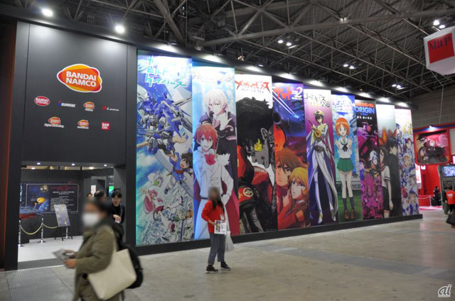 　AnimeJapanでは、さまざまなアニメ会社も出展。バンダイビジュアルやサンライズは、バンダイナムコグループとして出展。