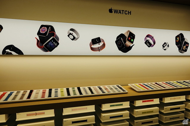 　Apple Watchのバンドも数多くそろっている。