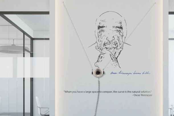 壁に線画が描けるペンプロッタ（出典：Kickstarter）