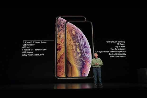 大きいことは良いことか？

　新しいiPhoneの2機種はベゼルレスの有機ELディスプレイをそれぞれ搭載し、画面上部にはTrueDepth Cameraシステムなどを組み込んだ「ノッチ」がある。2機種とも外見は現行のiPhone Xとほぼ変わらない。違いはそれぞれゴールドのカラーバリエーションが新たに追加されている点で、また6.5インチ画面のXS Maxはとても大きい。Appleは同モデルについて、画面のサイズがこれまでで最も大きいiPhoneであり、また現在購入できる最大のスマートフォンだとしている。ちなみに、2017年に発売された「iPhone 8 Plus」の画面サイズは5.5インチ。