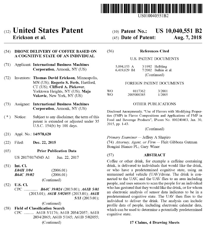 登録されたIBMの特許（出典：USPTO）