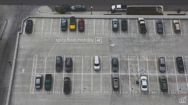 駐車場の所在地だけでなく、1台1台の駐車スペースも指定できる