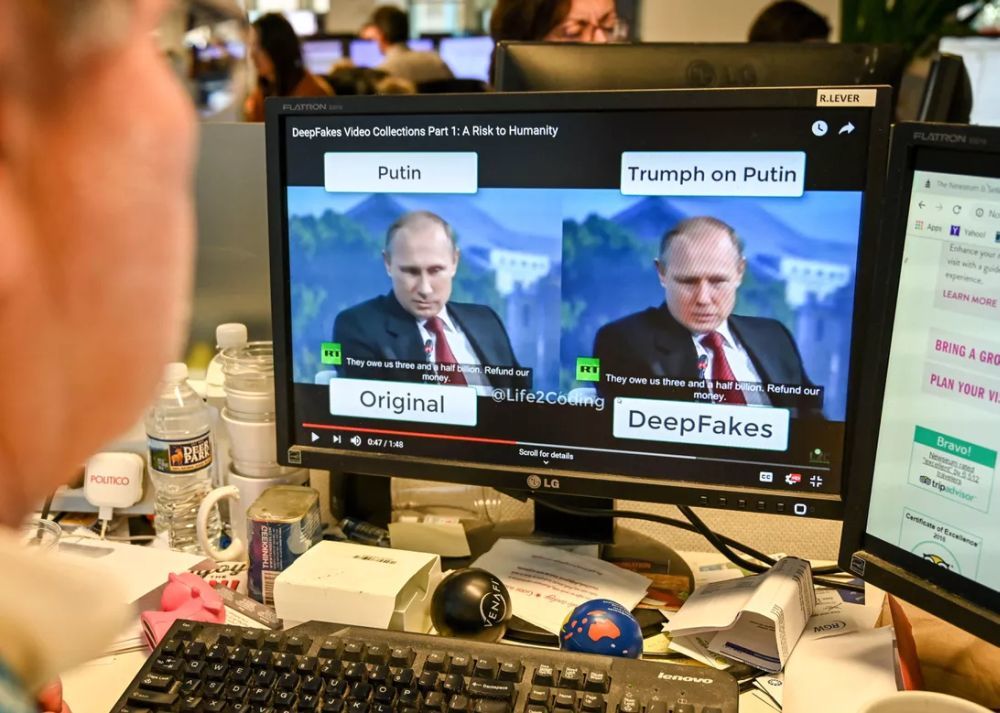 プーチン露大統領の本物の動画とディープフェイク動画
