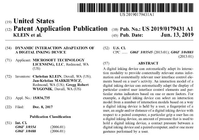 公開されたMicrosoft Technology Licensingの特許（出典：USPTO）

