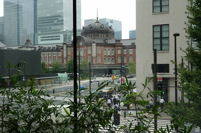 　東京駅が見える。