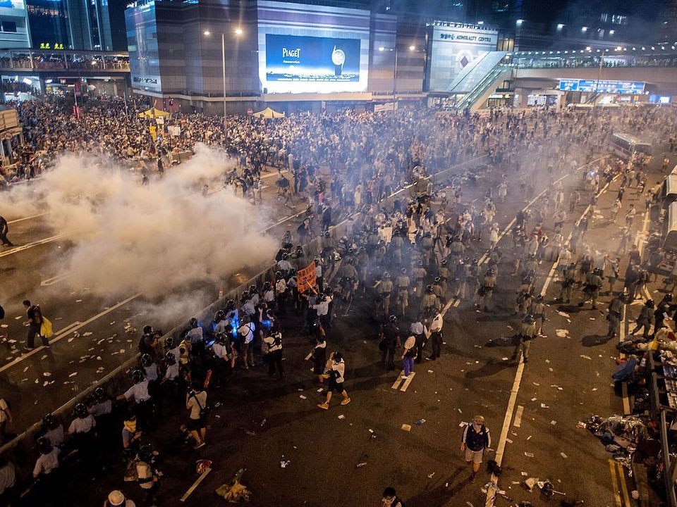 香港反政府デモの様子