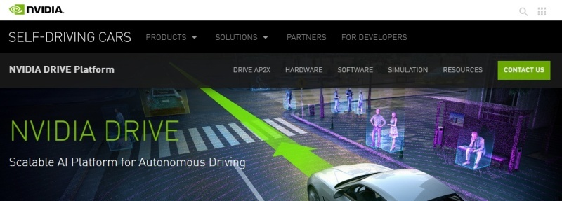 自動運転向け技術プラットフォームのNVIDIA DRIVE（出典：NVIDIA）