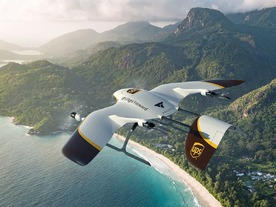 UPSら、宅配用の垂直離着陸可能な固定翼ドローンを開発--最大6kgを45km運搬