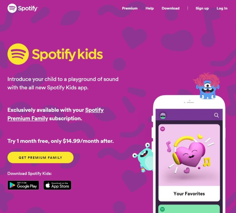 子ども向けアプリ、Spotify Kids（出典：Spotify）