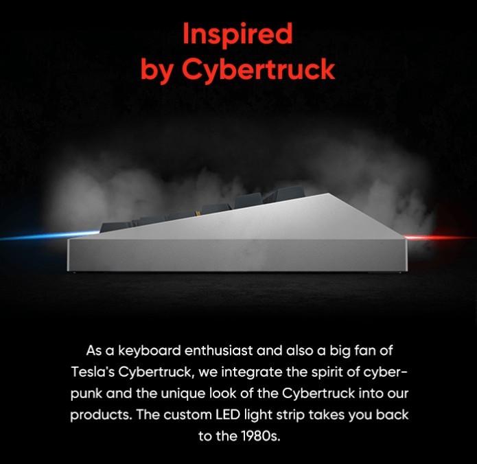 Cybertruckに触発されたデザイン（出典：Indiegogo）