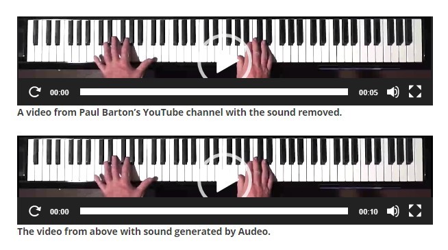 無音のピアノ演奏ビデオを解析（出典：ワシントン大学）