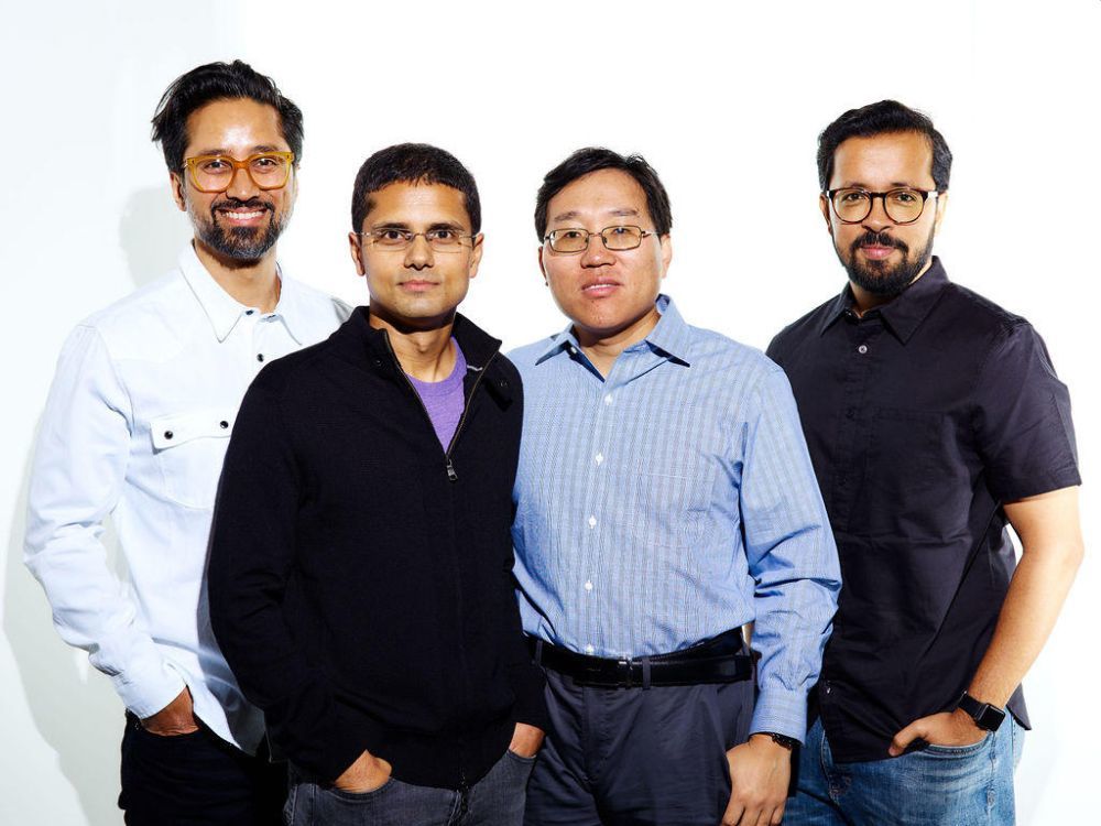 （写真左から）共同創業者のVarun Singh氏、共同創業者でCEOのBhavin Shah氏、Jiang Chen氏、共同創業者でCTOのVaibhav Nivargi氏
