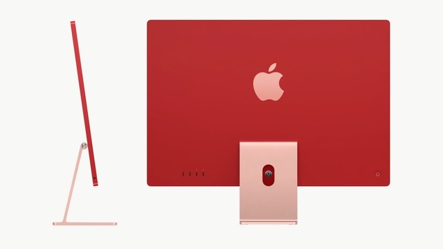 　アップルの公式サイトではピンクと表示されているが、筆者にはどちらかといえばトマト色に見える。ツートンカラーのデザインのため、ネーミングが難しかったのかもしれない。