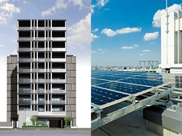 三菱地所レジデンス、電力のCO2排出実質ゼロの賃貸マンション--断熱強化、屋上に太陽光発電
