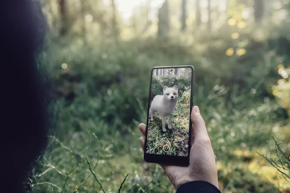 Google search delivers an AR representation of five endangered species, inlcuding the arctic fox.