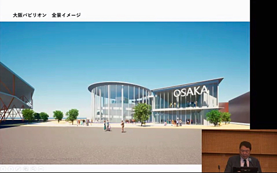 大阪パビリオンのイメージ。東エントランスに日本館とほぼ同じ大きさで出展される