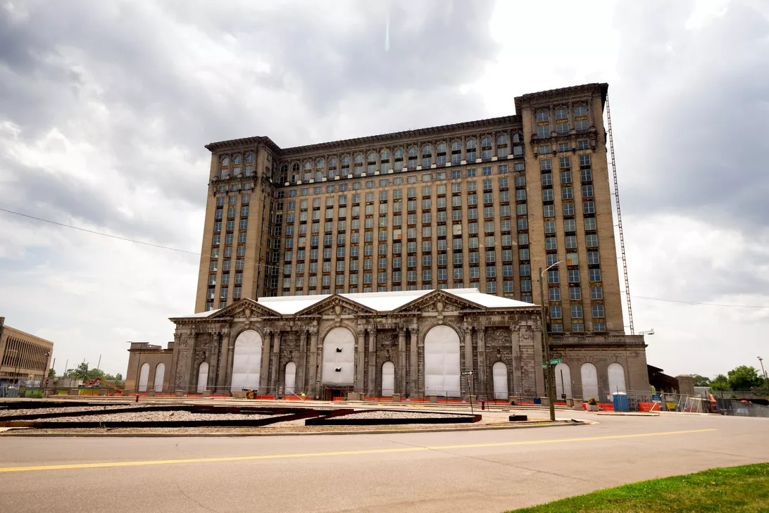 Detroit's historic Michigan Central Station will serve as the centerpiece of a whole mobility innovation district.