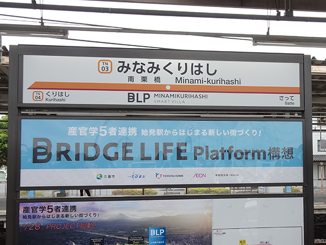 南栗橋駅では副駅名を「BLP MINAMIKURIHASHI」とした