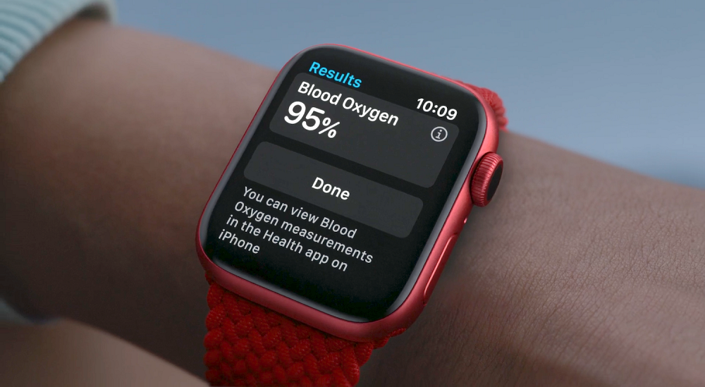 血中酸素飽和度を表示したApple Watch