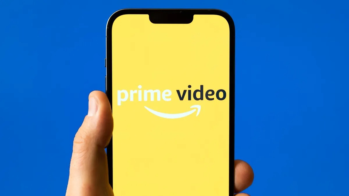 Prime Videoのロゴが表示されたスマートフォン