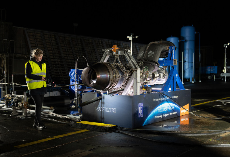 ロールスロイスが開発中の航空機向け水素ガスタービン（出典：Rolls-Royce）
