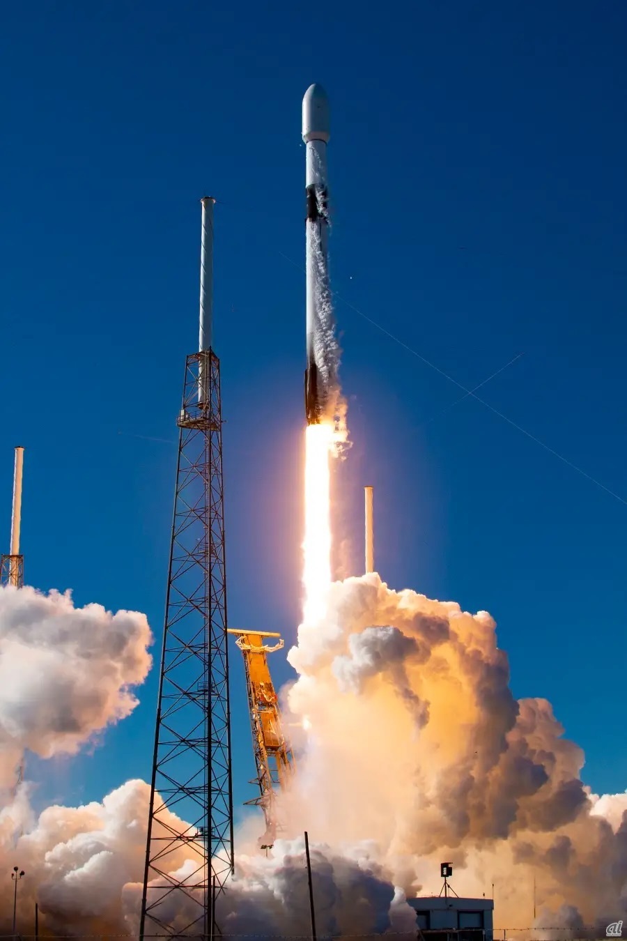 Falcon 9ロケットによる打ち上げの様子（提供：ソニー）