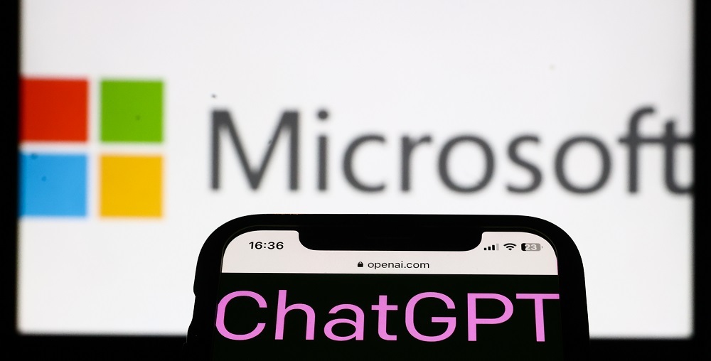 ChatGPTとMicrosoftのロゴ