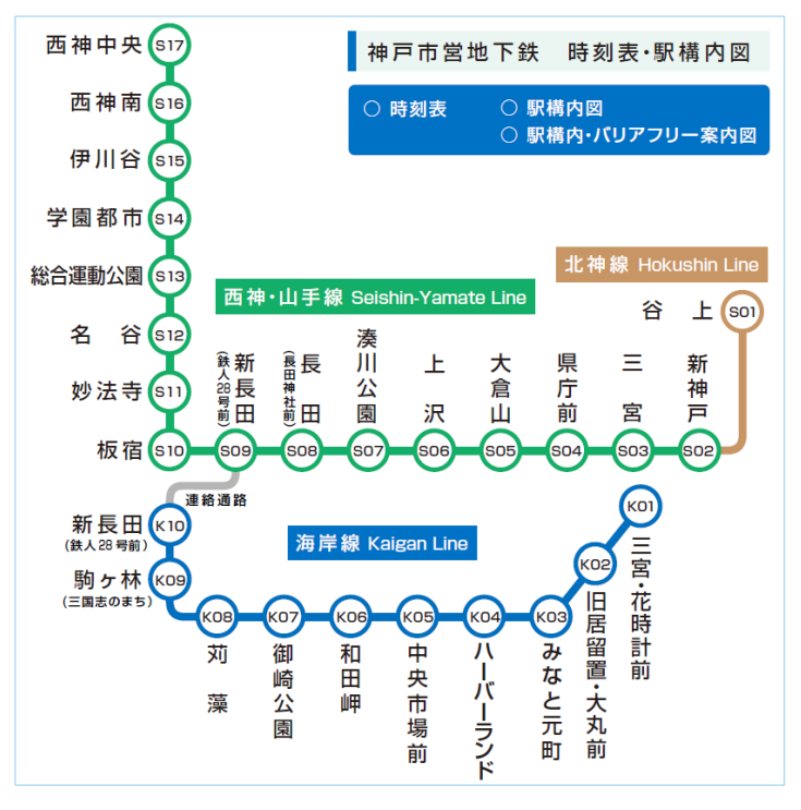神戸市営地下鉄の全駅が対象