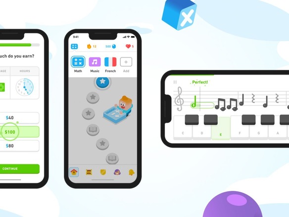 言語学習アプリ「Duolingo」、音楽と算数のコースを追加へ--ゲーム化で楽しく習得