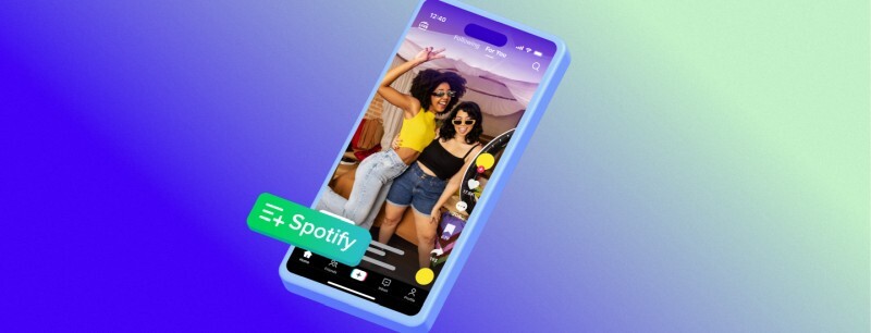 TikTokアプリからSpotifyのお気に入りに直接登録（出典：Spotify）
