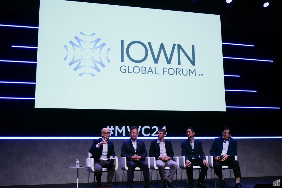 「IOWN」の実現を推進する「IOWN Global Forum」も今回のMWC Barcelonaで初めてカンファレンスイベントを実施。6G時代に向けたIOWNの技術の重要性などを訴求していた