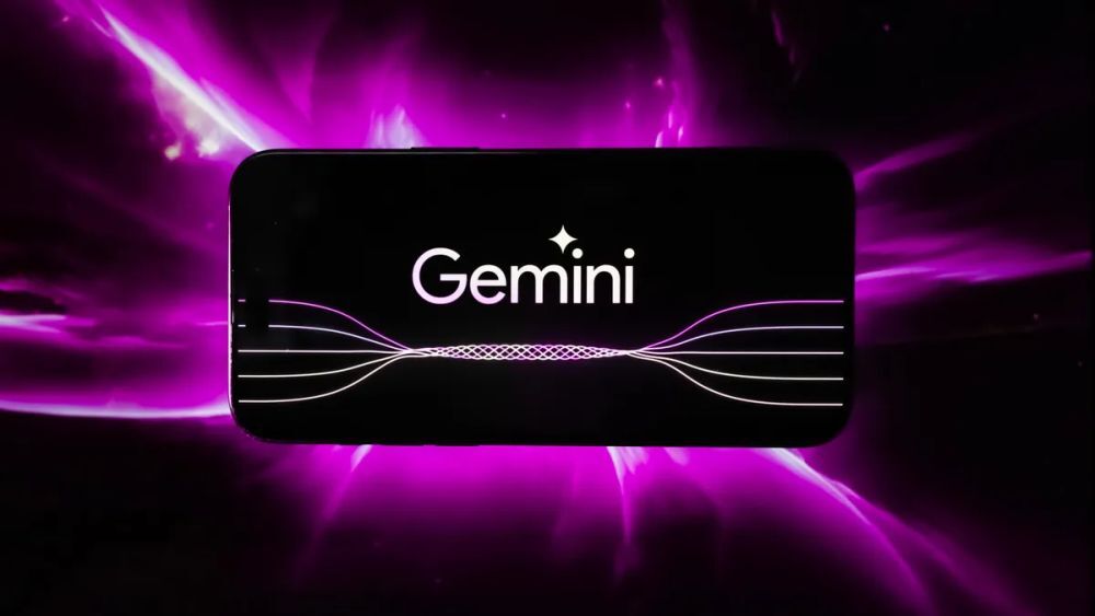 Geminiと表示されたスマートフォン
