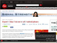 Report： China Unicom to sell Android phones | Signal Strength - CNET News